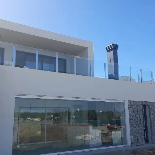 Baranda de vidrio